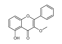 5-羟基-3-甲氧基黄酮 结构式