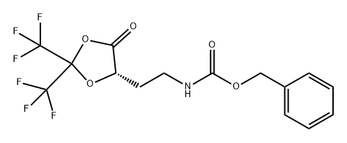 Carbamic acid, [2-[(4S)-5-oxo-2,2-bis(trifluoromethyl)-1,3-dioxolan-4-yl]ethyl]-, phenylmethyl ester (9CI) 结构式