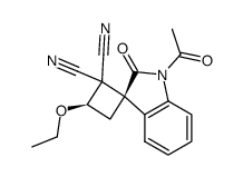 Spiro[cyclobutane-1,3'-[3H]indole]-2,2-dicarbonitrile, 1'-acetyl-3-ethoxy-1',2'-dihydro-2'-oxo-, trans- (9CI) 结构式