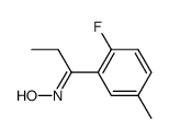 1-Propanone, 1-(2-fluoro-5-methylphenyl)-, oxime 结构式