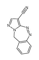 10H-吡唑并[5,1-c][1,2,4]苯并三氮杂䓬-3-甲腈 结构式