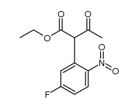 α-乙酰基-5-氟-2-硝基苯乙酸乙酯 结构式