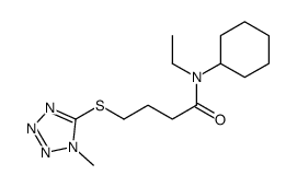 Butanamide, N-cyclohexyl-N-ethyl-4-[(1-methyl-1H-tetrazol-5-yl)thio]- 结构式