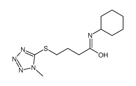 N-环己基-4-[(1-甲基-1H-四唑-5-基)硫代]丁酰胺 结构式