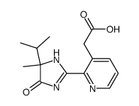 3-Pyridineacetic acid, 2-[4,5-dihydro-4-methyl-4-(1-methylethyl)-5-oxo-1H-imidazol-2-yl]- 结构式