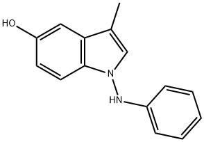 3-甲基-1-(苯氨基)-1H-吲哚-5-醇 结构式
