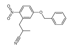 α-甲基-2-硝基-5-(苄氧基)苯丙腈 结构式