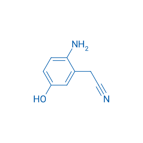 2-氨基-5-羟基苯乙腈 结构式