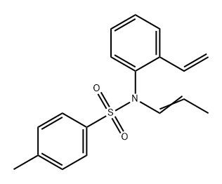 N-(2-乙烯基苯基)-4-甲基-N-1-丙烯-1-基苯磺酰胺 结构式