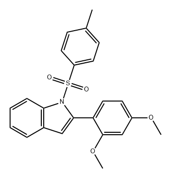 2-(2,4-二甲氧基苯基)-1-(对甲苯磺酰基)-1H-吲哚 结构式
