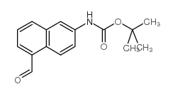 (5-甲酰基-2-萘)氨基甲酸叔丁酯 结构式