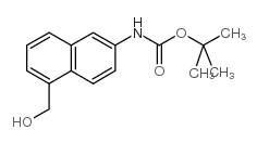 叔丁基[5-(羟甲基)-2-萘基]氨基甲酸酯 结构式