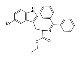 Tryptophan, N-(diphenylmethylene)-5-hydroxy-, ethyl ester 结构式