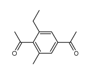 1,1'-(2-乙基-6-甲基-1,4-亚苯基)二乙酮 结构式