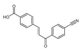 4-[3-(4-氰基苯基)-3-氧代-1-丙烯-1-基]苯甲酸 结构式