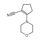 2-(4-吗啉基)-1-环戊烯-1-甲腈 结构式