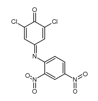 2,6-DICHLORO-4-(2,4-DINITRO-PHENYLIMINO)-CYCLOHEXA-2,5-DIENONE 结构式