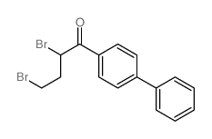 2,4-二溴-1-(4-联苯基)丁-1-酮 结构式