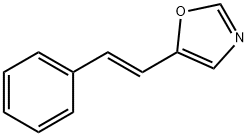 5-[(1E)-2-苯基乙烯基]-恶唑 结构式