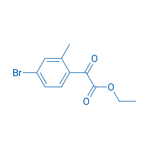 乙基2-(4-溴-2-甲基苯基)-2-氧乙酸盐 结构式