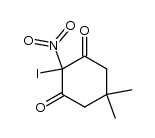 2-碘-5,5-二甲基-2-硝基-1,3-环己二酮 结构式