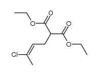 2-(3-氯-2-丁烯-1-基)丙二酸二乙酯 结构式