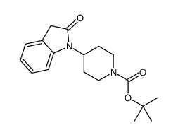 4-(2-氧代吲哚啉-1-基)哌啶-1-羧酸叔丁酯 结构式