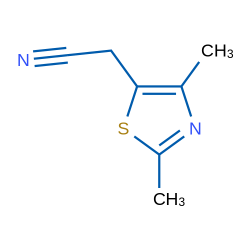 2,4-二甲基-5-噻唑乙腈 结构式