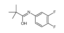 N-(3,4-二氟苯基)-2,2-二甲基丙酰胺 结构式