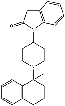 1,3-二氢-1-[1-(1,2,3,4-四氢-1-甲基-1-萘基)-4-哌啶基]-2H-吲哚-2-酮 结构式