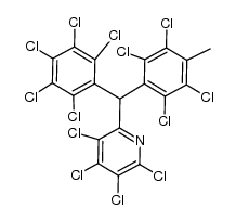 2,3,4,5-Tetrachloro-6-[(2,3,4,5,6-pentachlorophenyl)(2,3,5,6-tetrachloro-4-methylphenyl)methyl]pyridine 结构式