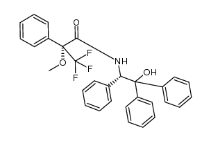 Benzeneacetamide, N-[(1S)-2-hydroxy-1,2,2-triphenylethyl]-α-methoxy-α-(trifluoromethyl)-, (αR)- 结构式