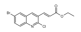 (E)-3-(6-溴-2-氯喹啉-3-基)丙烯酸乙酯 结构式