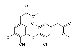 Methyl 3-chloro-5-[2,6-dichloro-4-(2-methoxy-2-oxoethyl)phenoxy]-4-hydroxybenzeneacetate 结构式