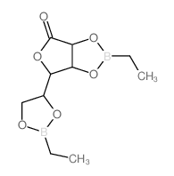 2-O,3-O:5-O,6-O-Bis(ethylboranediyl)-D-gulonic acid 1,4-lactone 结构式