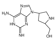 2-Pyrrolidinemethanol, 4-(2,6-diamino-9H-purin-9-yl)-, (2R-cis)- (9CI) 结构式