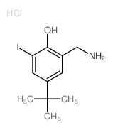 2-(氨甲基)-4-叔丁基-6-碘苯酚盐酸盐 结构式