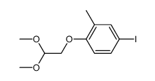 1-(2,2-二甲氧基乙氧基)-4-碘-2-甲基苯 结构式