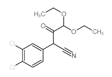 3,4-二氯-α-(2,2-二乙氧基乙酰基)苯乙腈 结构式