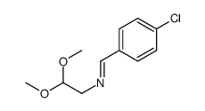 (E)-N-(4-氯亚苄基)-2,2-二甲氧基乙胺 结构式