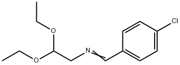 N-[(4-氯苯基)亚甲基]-2,2-二乙氧基乙胺 结构式