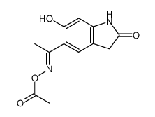 5-(1-(乙酰氧基氨亚基)乙基)-6-羟基二氢吲哚-2-酮 结构式