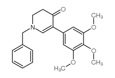 1-苄基-5-(3,4,5-三甲氧基-苯基)-2,3-二氢-1H-吡啶-4-酮 结构式