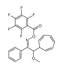 Ethanone, 2-(2,4,6-cycloheptatrien-1-yl)-2-methoxy-1-phenyl-, O-(2,3,4,5,6-pentafluorobenzoyl)oxime, (1Z)- 结构式