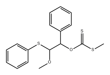 Carbonodithioic acid, O-[2-methoxy-1-phenyl-2-(phenylthio)ethyl] S-methyl ester 结构式