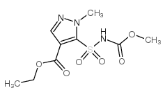 4-乙氧羰基-1-甲基-5-吡唑磺酰氨基甲酸甲酯 结构式