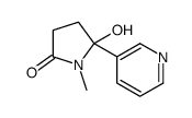 5-羟基-1-甲基-5-吡啶-3-基吡咯烷-2-酮 结构式