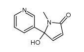 1,5-二氢-5-羟基-1-甲基-5-(3-吡啶基)-2H-吡咯-2-酮 结构式