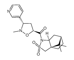 Methanone, [(3S,5S)-3-(3-pyridinyl)-5-isoxazolidinyl][(3aR,6S,7aS)-tetrahydro-8,8-dimethyl-2,2-dioxido-3H-3a,6-methano-2,1-benzisothiazol-1(4H)-yl]- 结构式