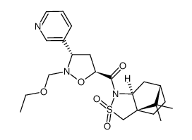 Methanone, [(3S,5S)-2-(ethoxymethyl)-3-(3-pyridinyl)-5-isoxazolidinyl][(3aR,6S,7aS)-tetrahydro-8,8-dimethyl-2,2-dioxido-3H-3a,6-methano-2,1-benzisothiazol-1(4H)-yl]- 结构式